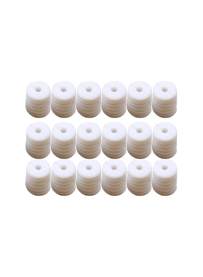 klarako 250PCS Adjustable Buckle Silicone Buckle Ear Loop Buckles for Non-Slip Relax Ears Adult Kids Universal (White) - Image 1
