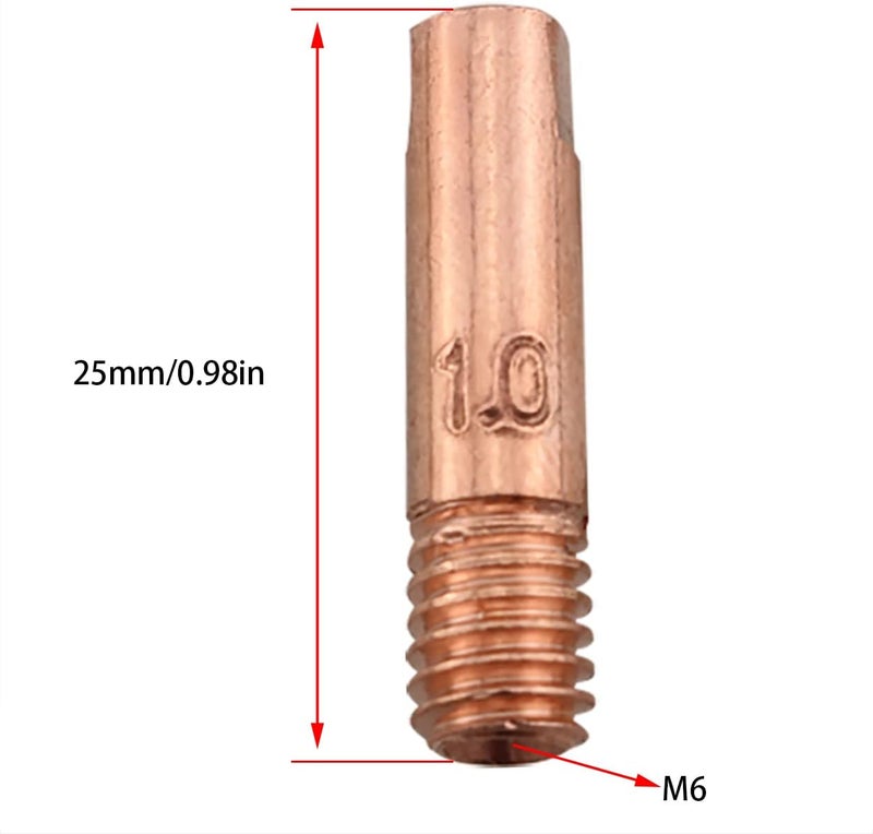 klarako 15PCS Contact Tips for Mig Welding Tweco Binzel or Clarke, Gold - Image 2