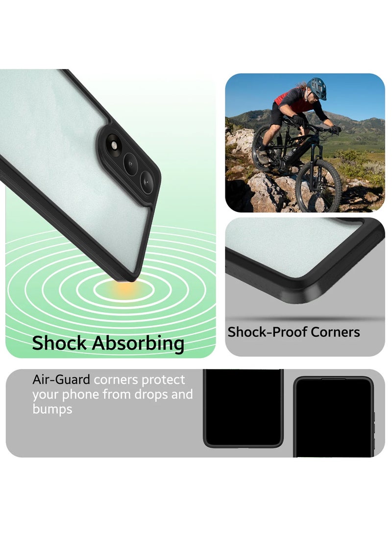 Wtech OnePlus Nord 5 / OnePlus Ace 5 Ultra 5G 2025 Hybrid TPU Silicone with Raised Armour Bumpers Slim Case Cover (MCAPSA) - Clear/Black - Image 3