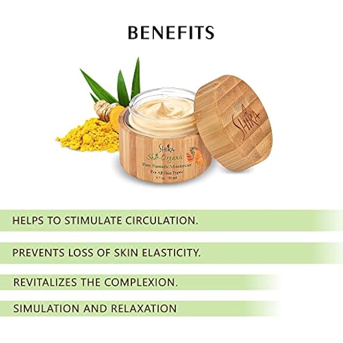 Shira Shir Turmeric Moisturizer - 15ml - Organic Anti-Aging Cream with Vitamins B6 & C, Improves Skin Elasticity, Reduces Acne Scars, Hydrating Facial Moisturizer for Radiant Skin, Natural Skincare - Image 3