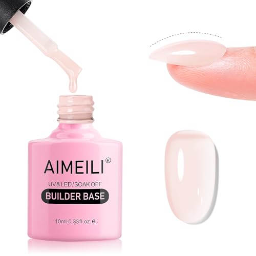 AIMEILI Hema Free 5 in 1 Builder Base Gel Polish Cruelty Free Vegan Strengthener Gel Translucent Nail Art Manicure for Women 10ML150 - Image 1