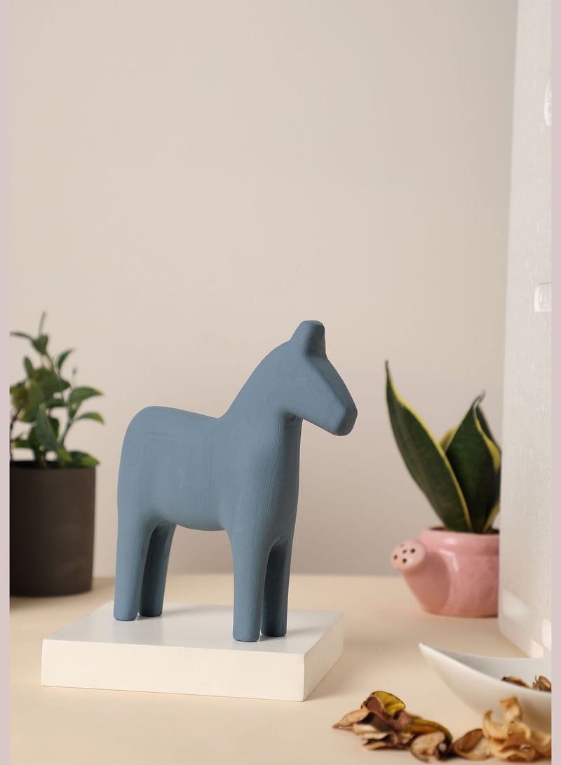 Modern Horse Shaped Solid Minimalistic Ceramic Showpiece For Home Decor