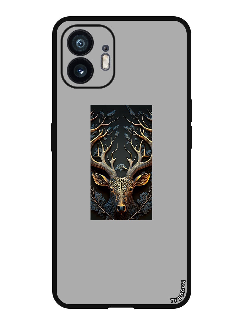 Theodor Protective Case Anti Scratch Shock Proof Bumper Cover For Nothing Phone (2) Deer Head - Image 1