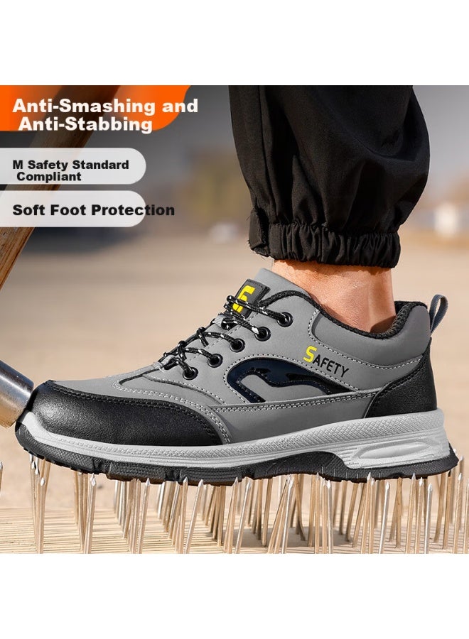 GUYISA Men'S Steel Toe Safety Shoes Anti-Smashing Anti-Piercing Waterproof Abrasion-Resistant Lightweight Safety Work Shoes F116 Size 44 - Image 4