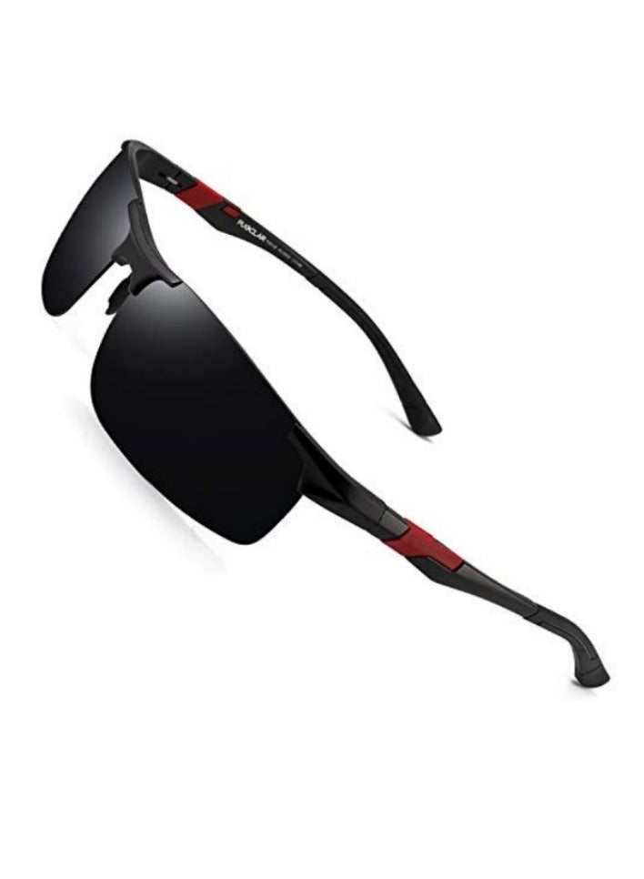 PUKCLAR Mens Sunglasses Polarized Driving Sports Sunglasses Al-Mg Metal Frame Cycling Fishing Golf Goggles - Image 1