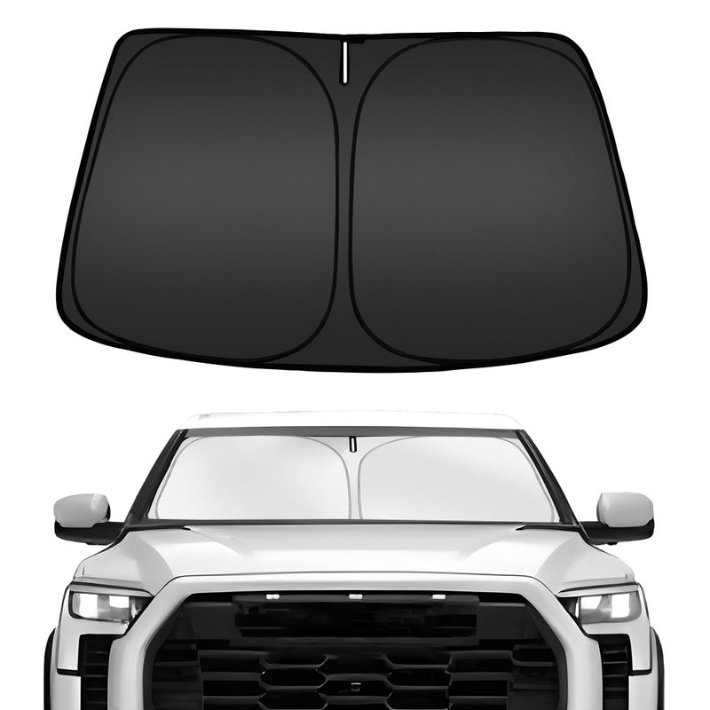 ARISMOTOR Windshield Sun Shade for Toyota Tundra Limited SR5 Platinum TRD Pro 20222025 2026 Custom Fit Foldable Front Window Sunshade Sun Visor Protector Block UV Rays Keep Your Car Cooler