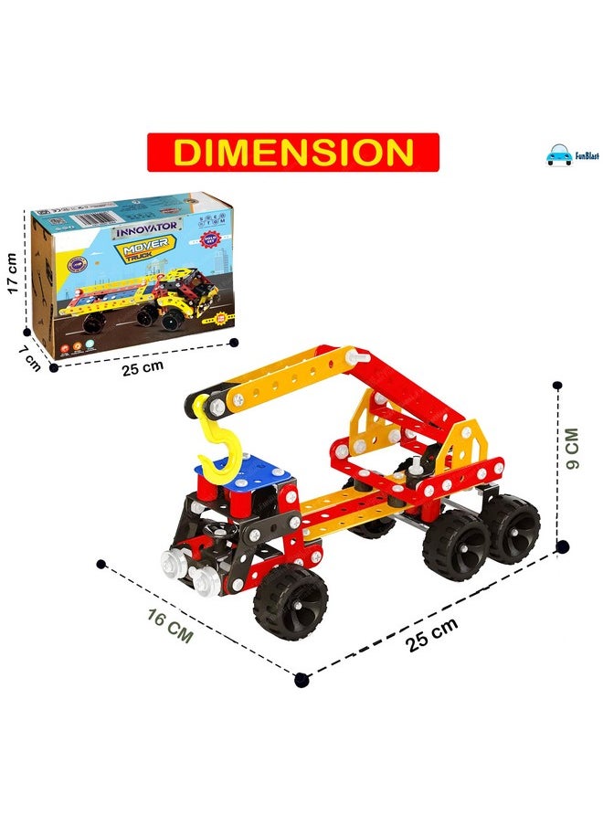 FunBlast FunBlast DIY STEM Toys for Kids - Tow Truck Building Vehicle Play Set, Educational Blocks Building Toys for Kids, Boys, Car Assembly Toys for Kids with Screwdriver (170 Pieces)  - Image 2