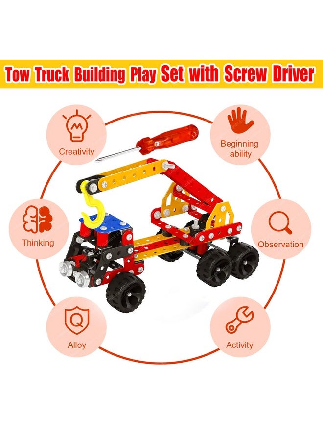 FunBlast FunBlast DIY STEM Toys for Kids - Tow Truck Building Vehicle Play Set, Educational Blocks Building Toys for Kids, Boys, Car Assembly Toys for Kids with Screwdriver (170 Pieces)  - Image 3