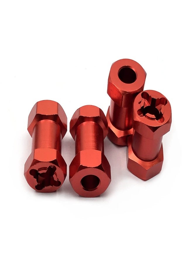 FainWan فاين وان 4 عبوات 12 مم محور عجلة سداسي 20 مم موصل تمديد موحد أطول لسيارة 1/10 RC كراولر SCX10 D90 (أحمر) - Image 4