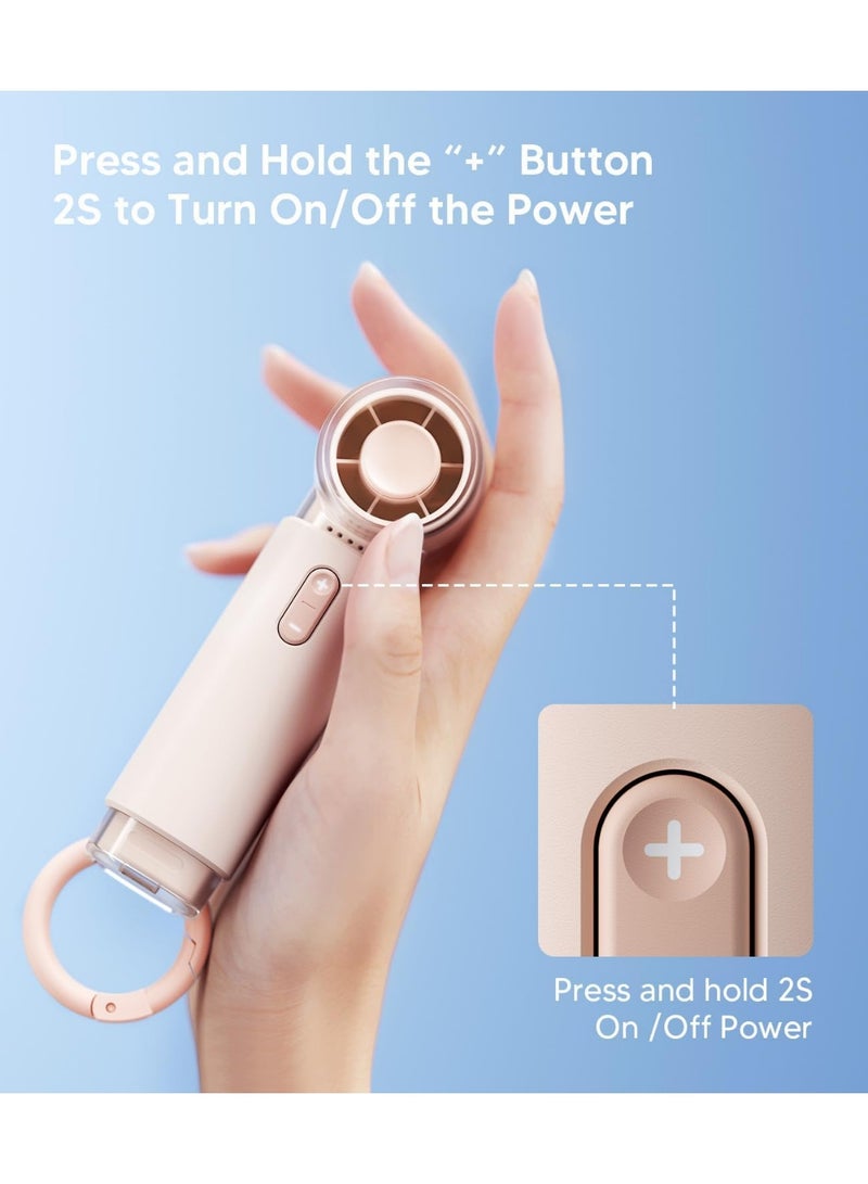 WSKEN Portable Handheld Mini Fan - Custom Small Pocket Design [Powerful 20,000 RPM Turbo Motor & 3,000mAh Battery, Max Life 10 Hours, USB Rechargeable] 5 Velocid - Image 4