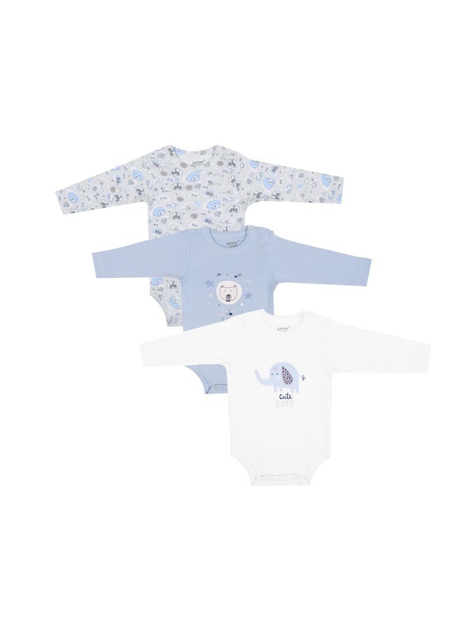 بادي سوت قطن عبوة 3 قطع بيبي للجنسين