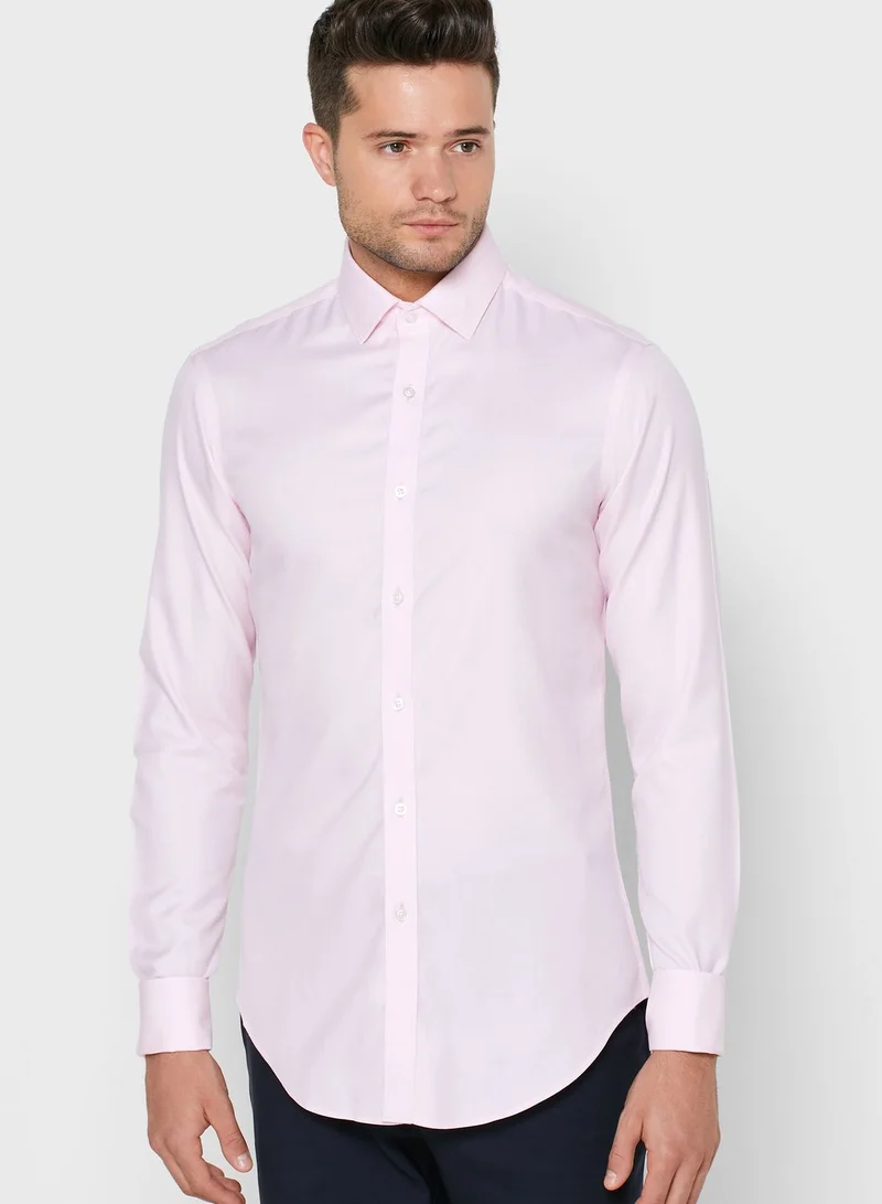 T.M.Lewin Double Cuff Slim Fit Shirt