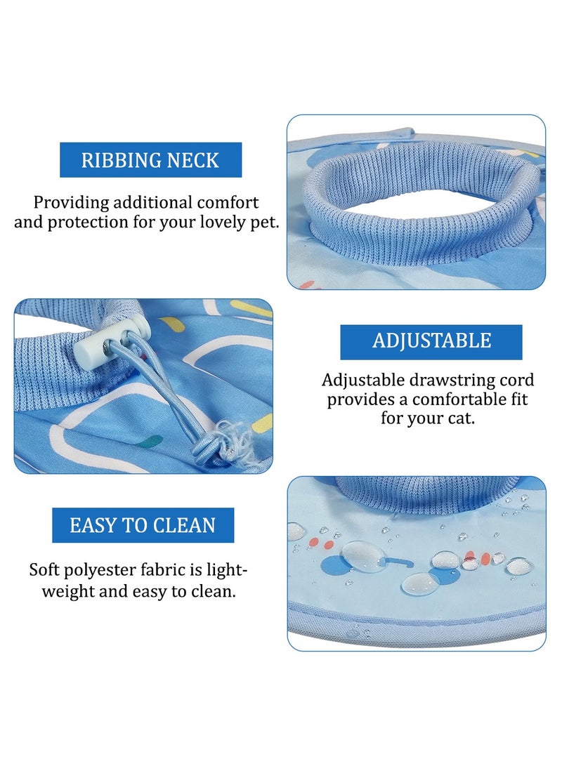 أن ان سي بيتس طوق إليزابيثي ناعم للقطط والكلاب الصغيرة، مخروط قطط مريح مع حزام قابل للتعديل وتصميم مقاوم للماء، يحمي مخروط رقبة الحيوان الأليف لمنع جرح اللعق، 22 سم (أزرق) - Image 5