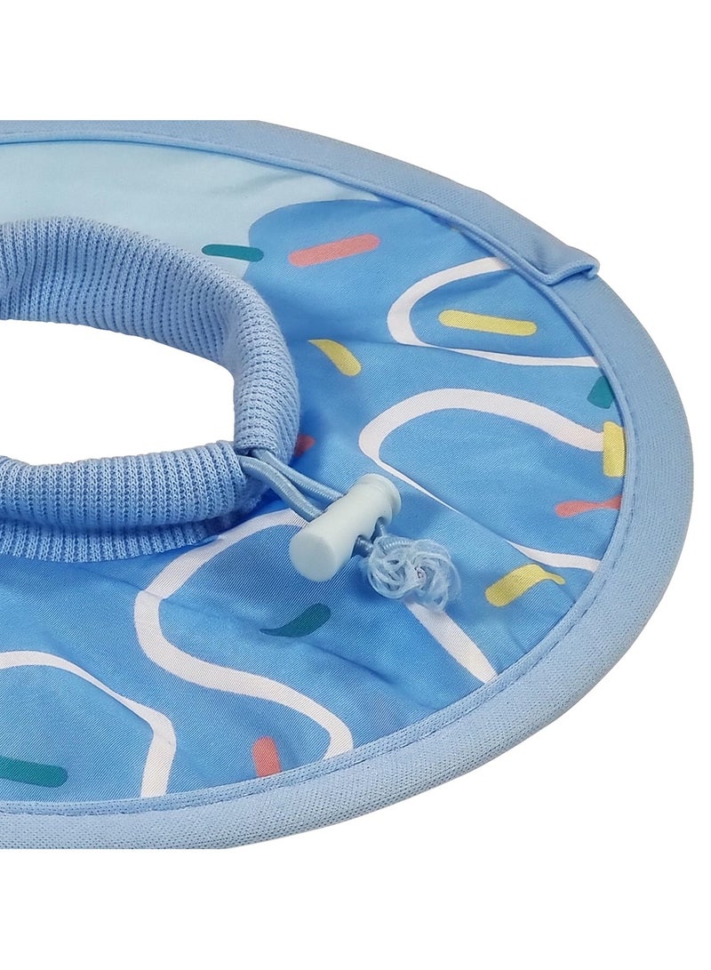 أن ان سي بيتس طوق إليزابيثي ناعم للقطط والكلاب الصغيرة، مخروط قطط مريح مع حزام قابل للتعديل وتصميم مقاوم للماء، يحمي مخروط رقبة الحيوان الأليف لمنع جرح اللعق، 22 سم (أزرق) - Image 3