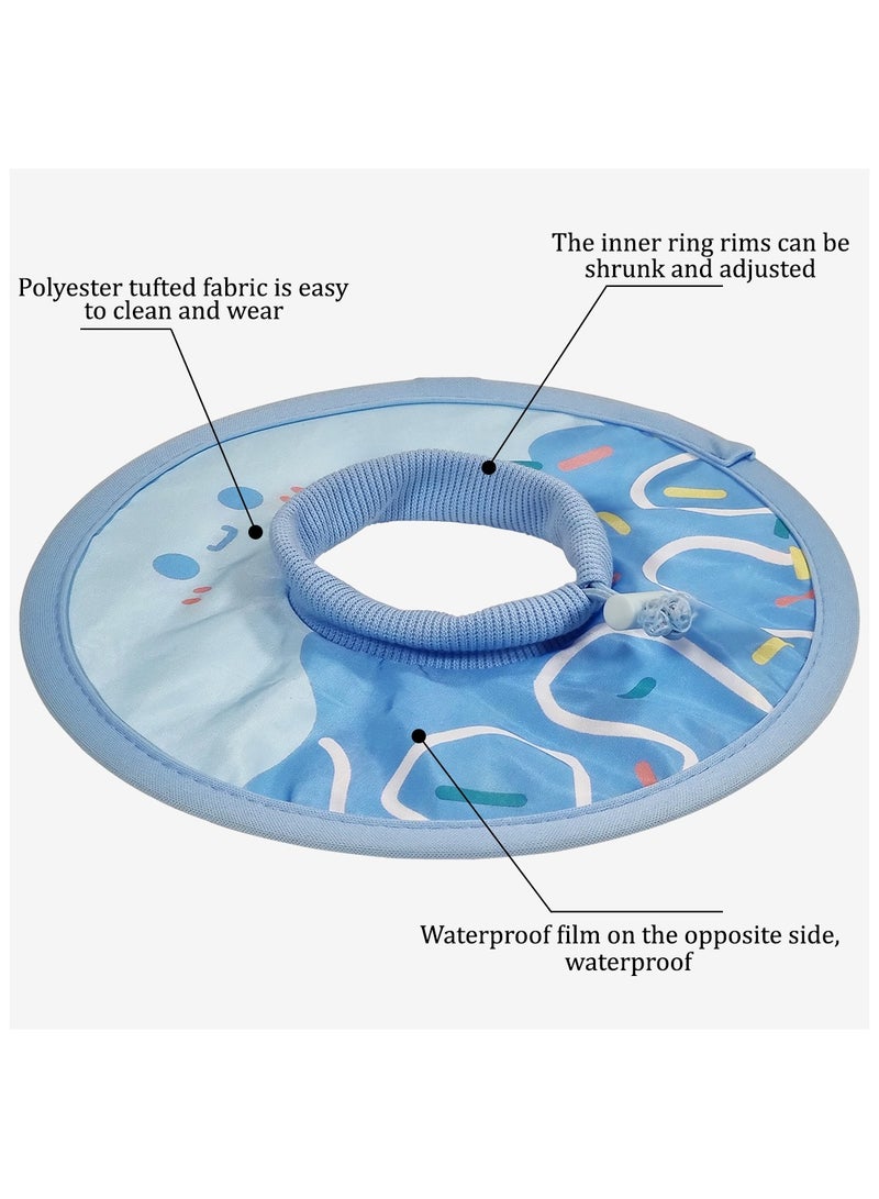 أن ان سي بيتس طوق إليزابيثي ناعم للقطط والكلاب الصغيرة، مخروط قطط مريح مع حزام قابل للتعديل وتصميم مقاوم للماء، يحمي مخروط رقبة الحيوان الأليف لمنع جرح اللعق، 22 سم (أزرق) - Image 4