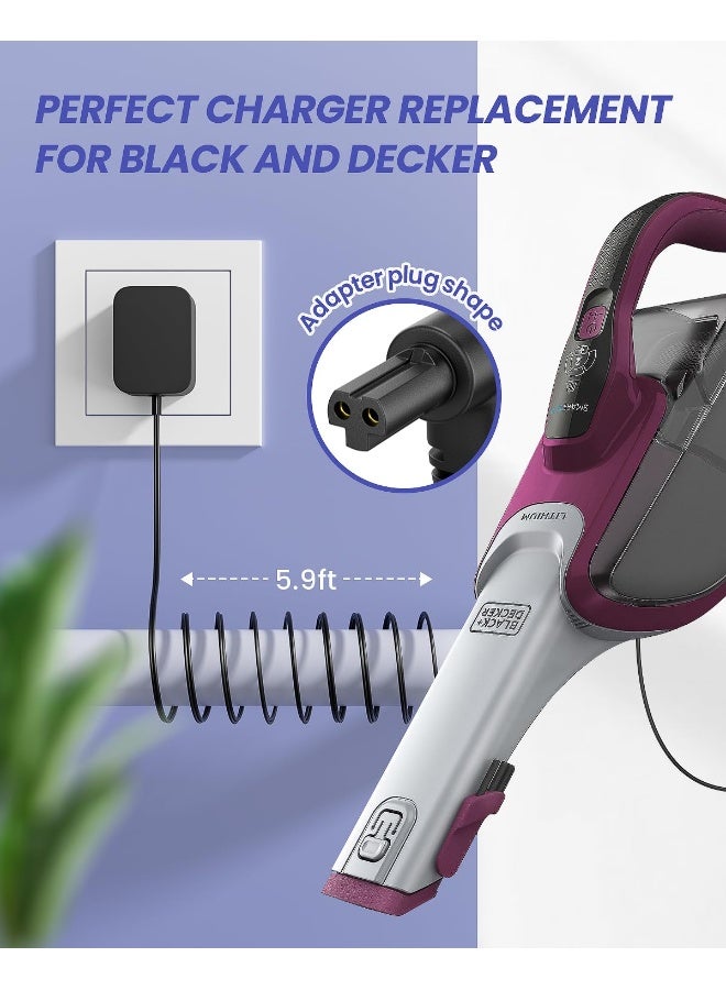 DINTYOU Replacement Charger for Black and Decker 9060252201 N561340 HHVJ315JD10 HHVJ315JMF71 HHVK320J10 HHVK320JZ01 HHVK320J61 Power Supply Cord Adapter - Image 3