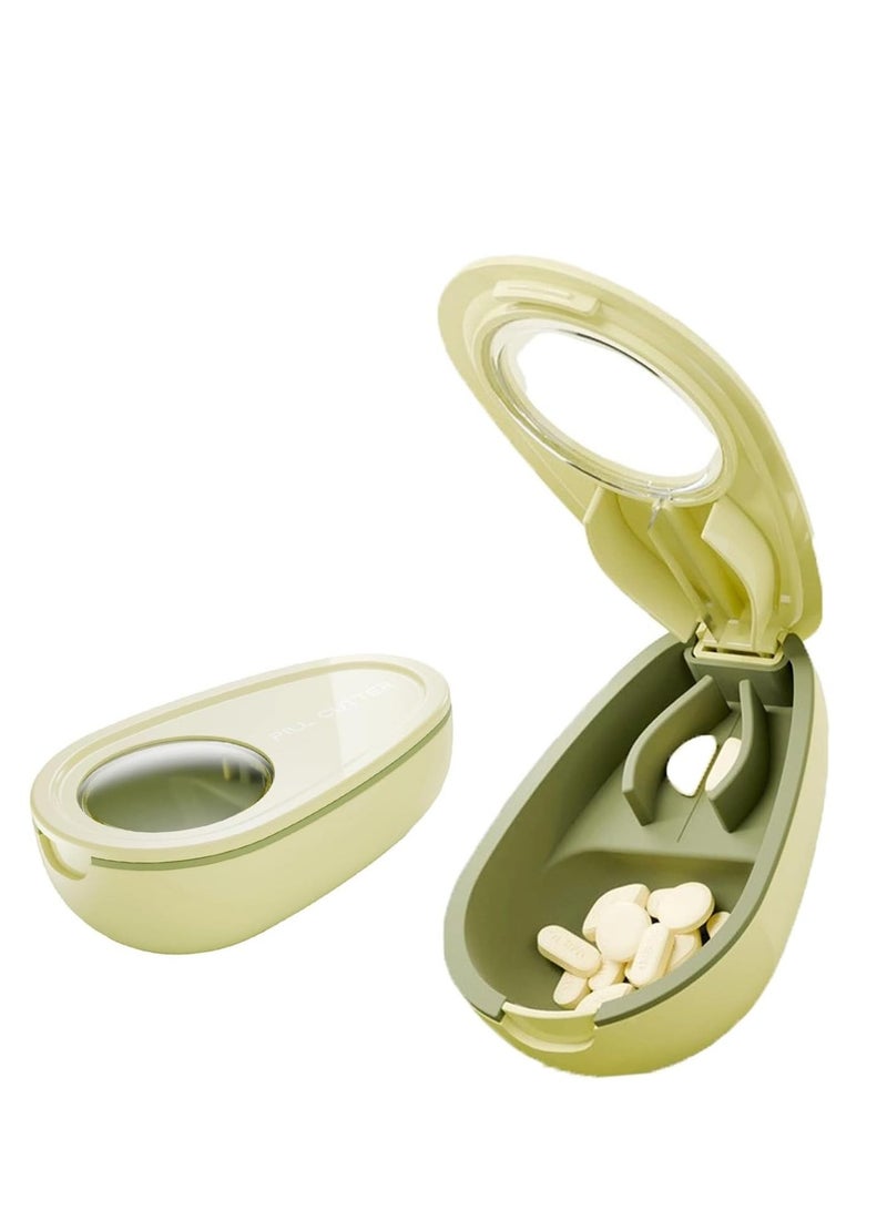 Modern design pill cutter and organizer – 2 in 1 for precise division and safe storage - Image 1