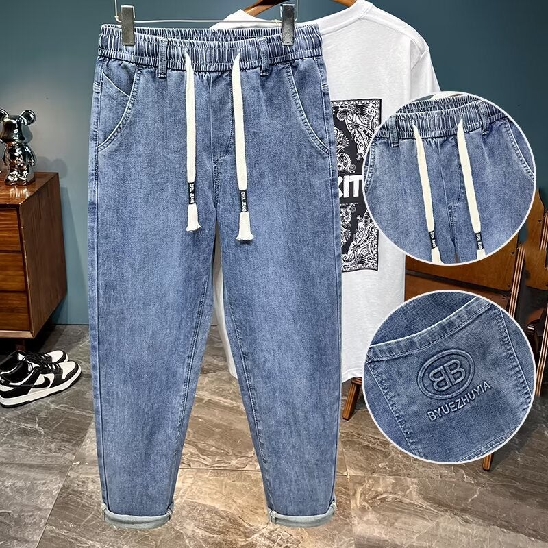 Unisex Classic Denim Jeans Loose Fit Daily Outdoor Wear - Image 1