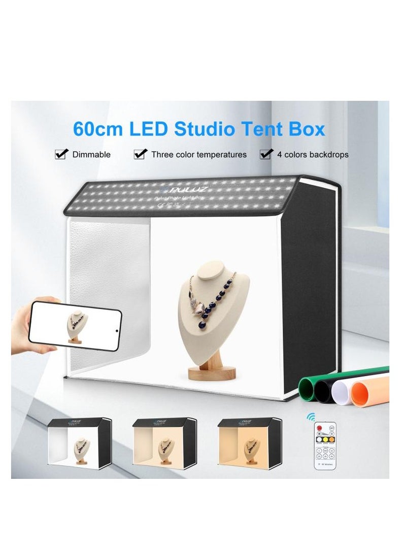 PULUZ PULUZ Photo Studio Light Box Portable 60 x 40cm Cuboid Photography Studio Tent Kit with 4 Color Backdrops (UK Plug)  - Image 2