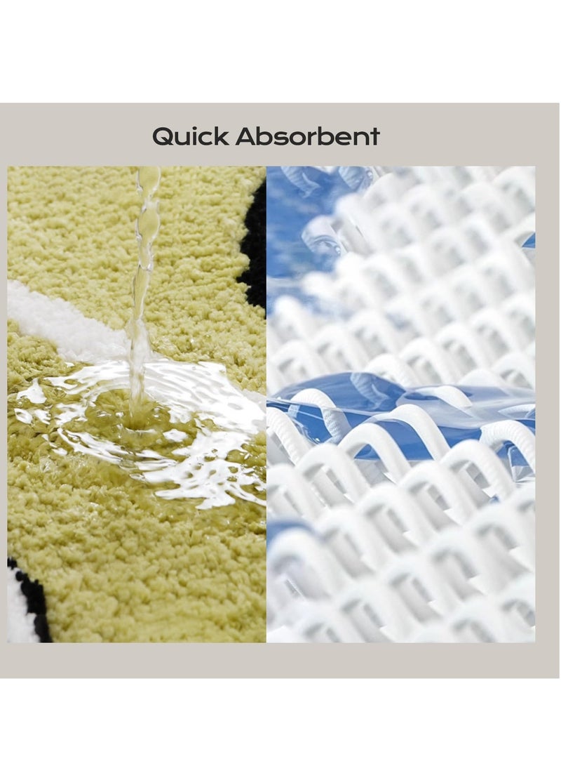 Ins Style Girl Imitation Cashmere Bedroom Bedside Blanket Bathroom Water-Absorbing Non-Slip Floor Mat Bathtub Foot Mat (40*60cm) - Image 4