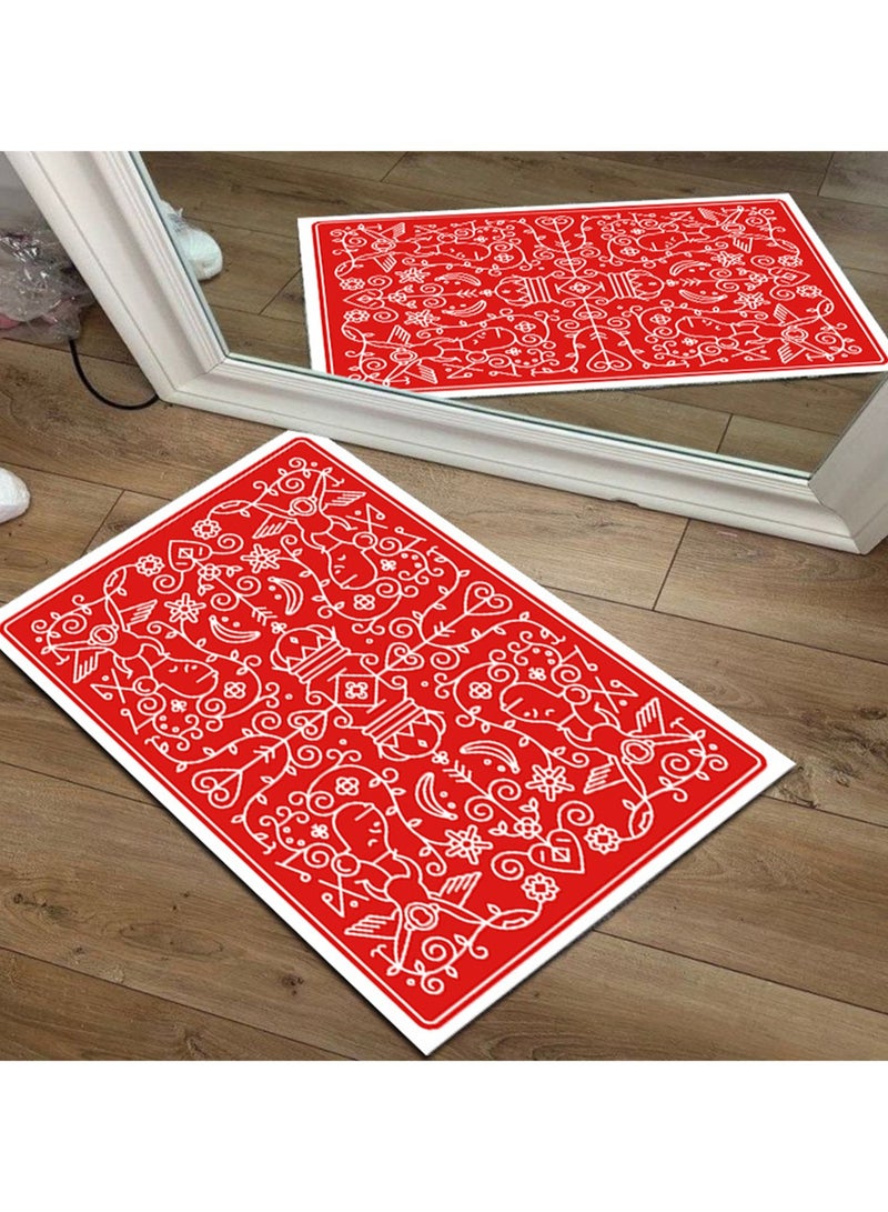 Ins Style Girl Imitation Cashmere Bedroom Bedside Blanket Bathroom Water-Absorbing Non-Slip Floor Mat Bathtub Foot Mat (40*60cm) - Image 2