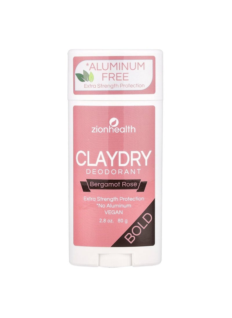 Adama Minerals - Zion Health Bold, ClayDry Deodorant, Bergamot Rose, 2.8 oz (80 g) - Image 1