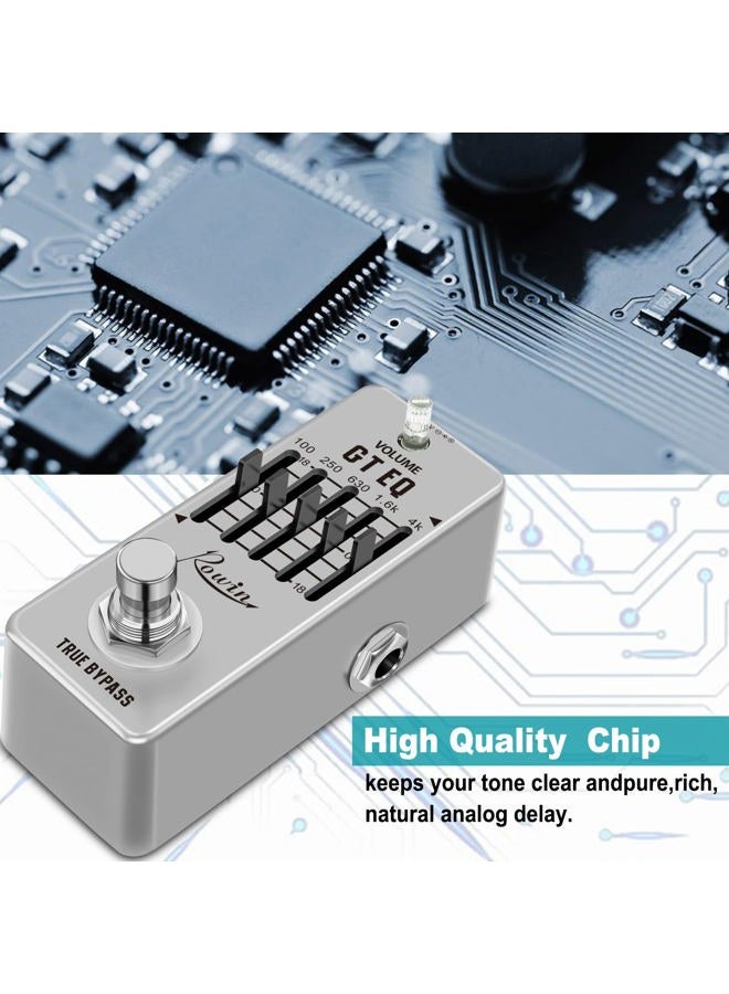 Rowin Guitar Equalize Effect Pedal EQ Add or Take Away Specific Bands Tune Parameters of Sound - Image 3