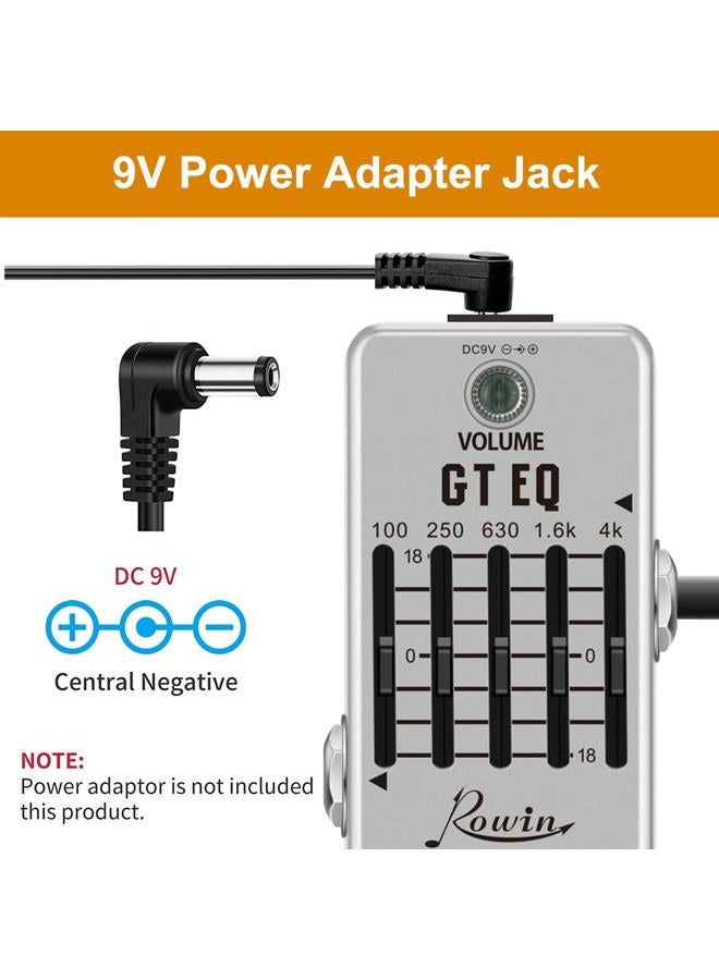 Rowin Guitar Equalize Effect Pedal EQ Add or Take Away Specific Bands Tune Parameters of Sound - Image 5