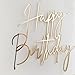 ALNGFUIK Happy Birthday Cake Topper Gold Mirror Acrylic Happy Birthday Cake Sign Decorations - Image 3