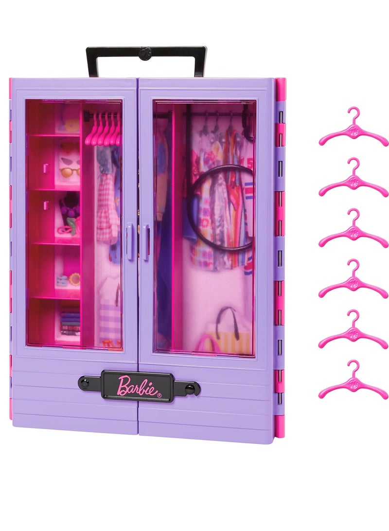 باربي إكسسوار خزانة الملابس المثالي من Fashionistas، 6 شماعات، لعمر 3 سنوات فما فوق - Image 1
