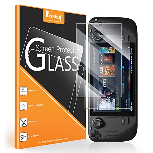 Benazcap [2 Pack] Steam Deck Screen Protector 7 Inch 2021 Release, 9H Tempered Glass Film Easy Installation/Anti-Scratch/HD Clear for Steam Deck New Version - Image 1