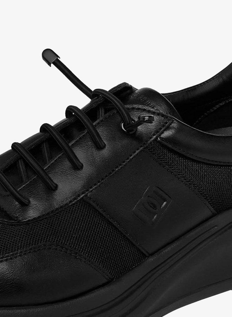 DUCHINI Men's Panelled Lace-Up Sneakers - Image 4