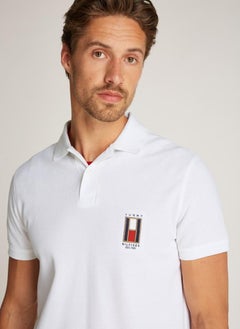 TOMMY HILFIGER Graphic Short Sleeve Polo Shirt  - Image 3