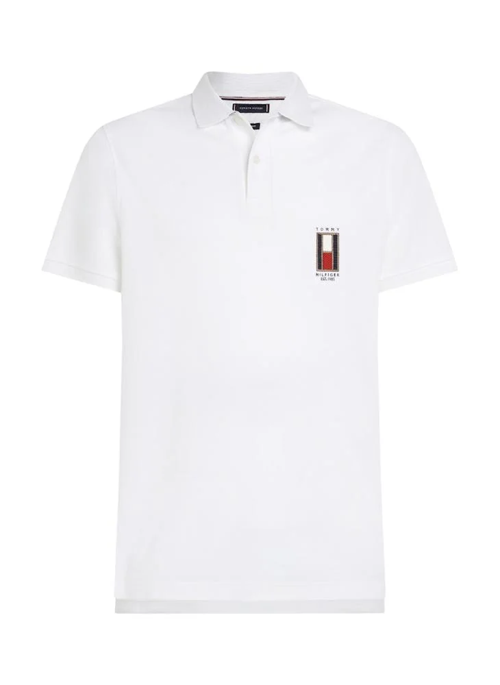 تومي هيلفيغر Graphic Short Sleeve Polo Shirt