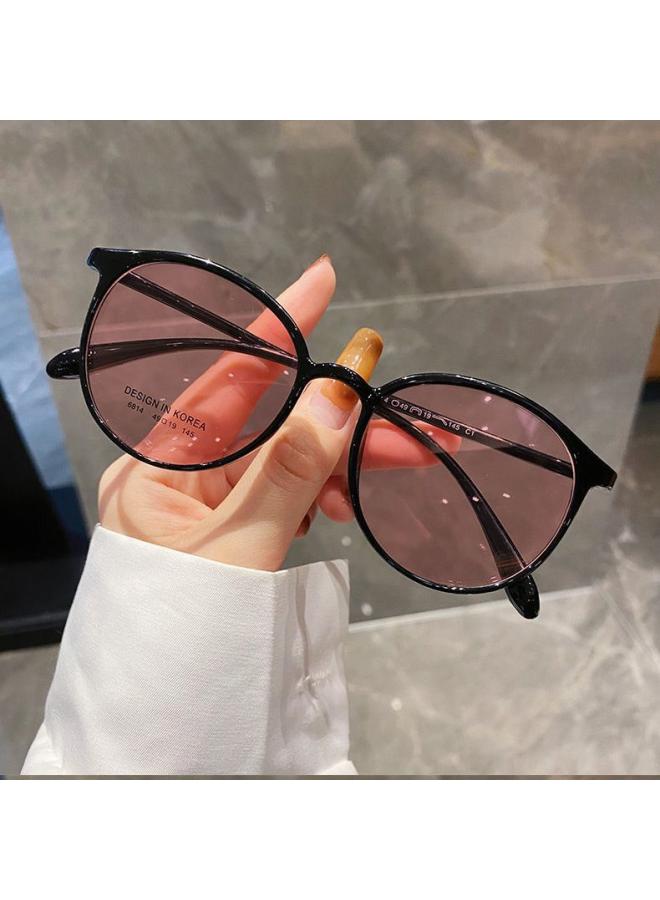Generic Little Red Book With Color-changing Glasses Female Students Myopia Degree Anti-blue Light Tea Pigment Yan Glasses Frame High Color Value 