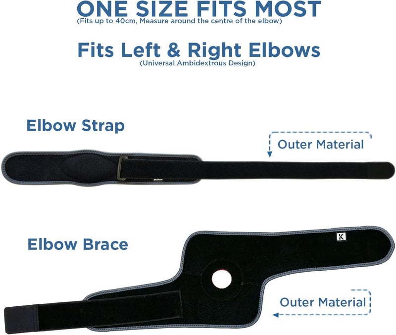 كيدلي دعامة الكوع الناتجة عن التنس/الكوع الناتج عن لاعبي الغولف (حزمة من قطعتين) دعامات ضغط طبية بدرجة عالية | قطعة واحدة معتدلة وقطعة واحدة دعامات كوع. لعلاج آلام الكوع الناتجة عن التنس، التهاب اللقيمة، كوع لاعبي الغولف وآلام الكوع في صالة الألعاب الرياضية - Image 5