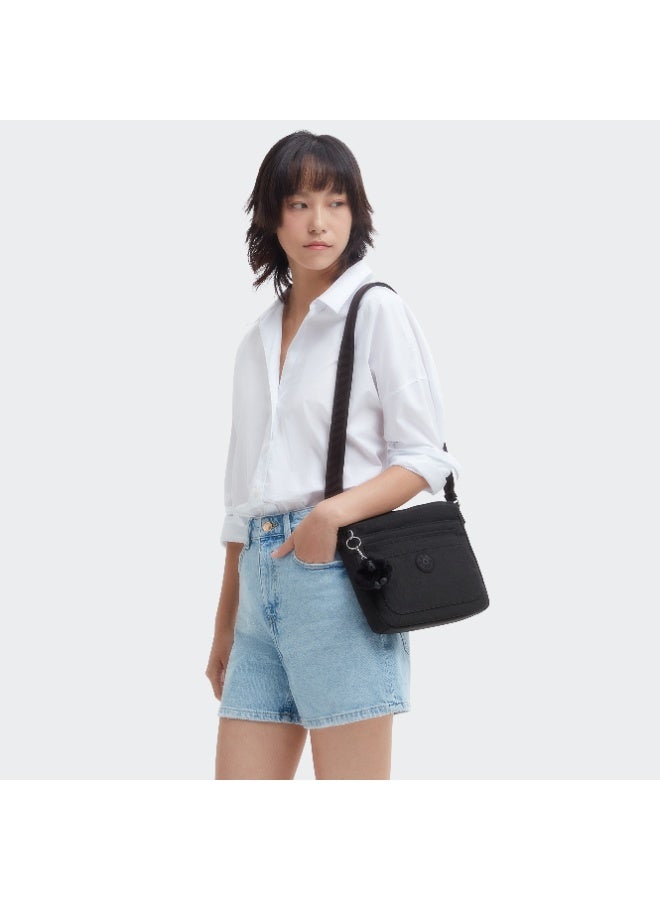 kipling Sebastian Medium crossbody bag with adjustable shoulder strap Black Noir - Image 4