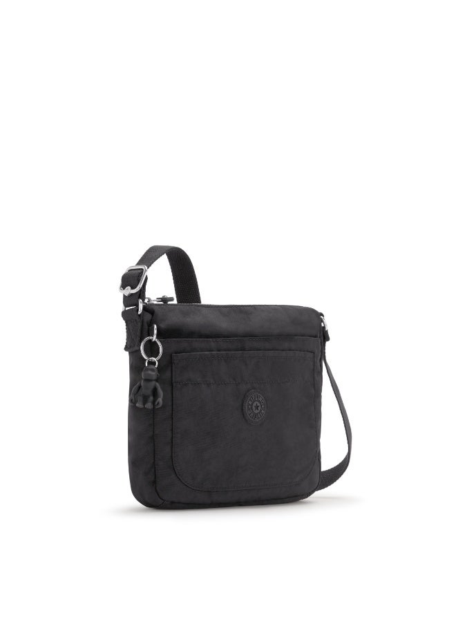 kipling Sebastian Medium crossbody bag with adjustable shoulder strap Black Noir - Image 2