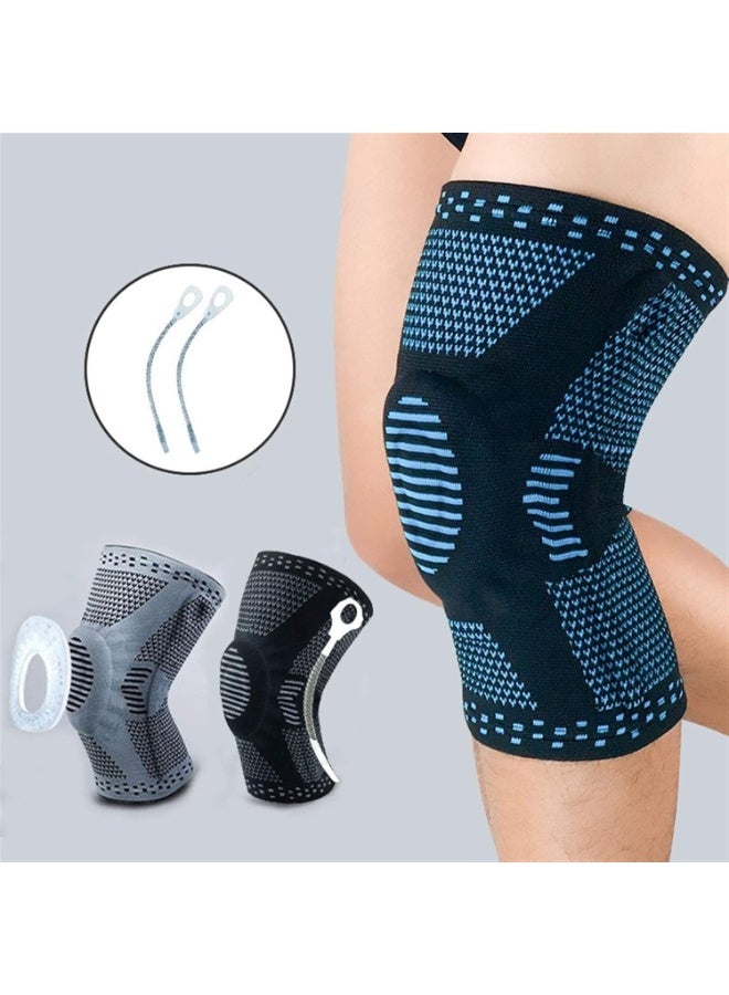 1 PC Sports Safety Knee Pad / Brace - Power Knee Joint Support for Basketball & Volleyball - Max Protection & Stabilization (X-Large, Grey) - Image 2