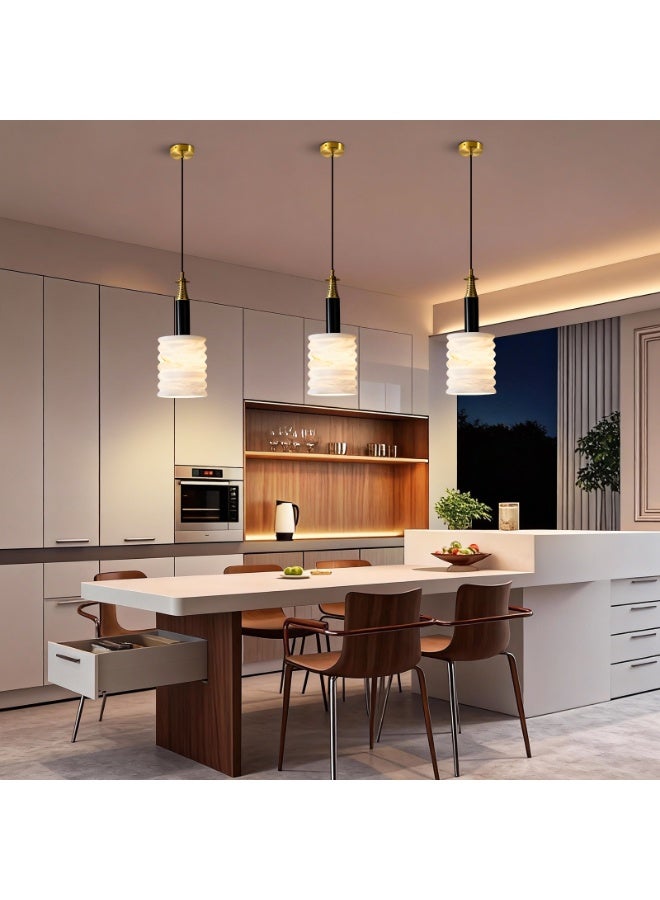 Modern luxury Premium Copper and Marble Pendant Light- three-color dimmable, adjustable cord, easy installation, suitable for dining rooms, bedrooms, and living rooms - a top choice for home décor. - Image 5