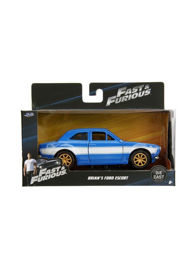 جادا تويز 1:32 فاست آند فيوريس - فورد إسكورت RS2000 Mk1 الخاصة ببراين، باللون الأزرق - Image 3
