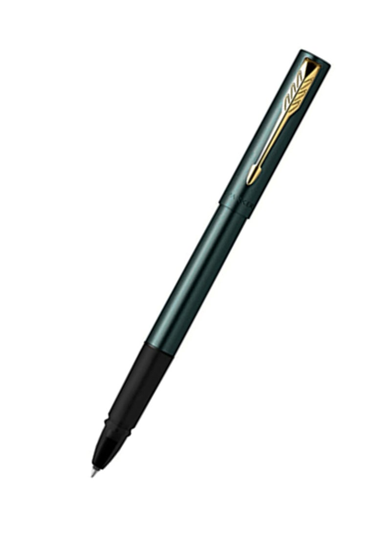 PARKER Vector XL Rollerball Pen Fine Tip Black Ink Green Barrel With Gold Trim - Image 1