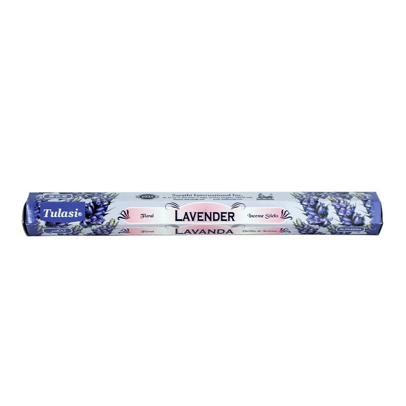 Tulasi Hexa Lavender Incense Sticks (Agarbatti) for Pooja, Prayer, Meditation & Home Fragrance, 1 Pack - Image 1