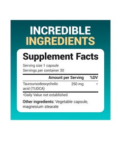 TUDCA Supplement (Tauroursodeoxycholic Acid) - Powerful Formula for Liver Health, Bile Flow, Gallbladder Support, and Digestive Health* - 30 Capsules - pzsku/Z1E36DF9E5E23EF0FDB16Z/45/_/1739360905/f63be5c1-a161-4fa0-adcc-05585f3d6a7b