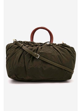 Urban Expressions Women Zora Satchel Bag 25 H x 40 L x 15 W cm, Olive  - Image 1