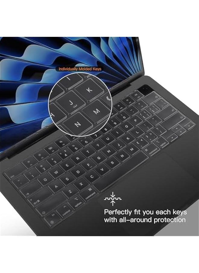 Arabest High-Quality Keyboard Cover for MacBook Air 13.6 inch M4 M3 Chip A3240 A3113 2025 Release with Liquid Retina Display & Touch ID TPU Skin  - Image 4