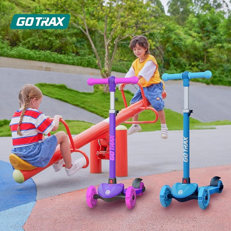 جوتراكس دراجة طفولية Gotrax KS3، عجلات مضيئة بالـ LED، مقود قابل للتعديل في الارتفاع ومقعد قابل للإزالة، تقنية التوجيه عن طريق الانحناء وسطح مانع للانزلاق، مناسبة للأطفال من عمر 2 إلى 8 سنوات وبوزن يصل إلى 100 رطل - Image 1