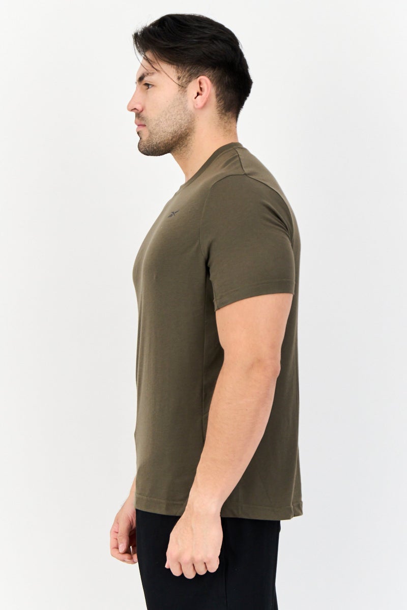 Men Sportswear Fit Short Sleeve Outdoor T-Shirt, Dark Olive
