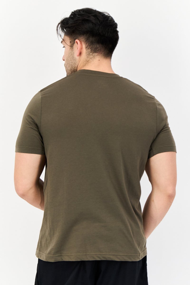 Men Sportswear Fit Short Sleeve Outdoor T-Shirt, Dark Olive
