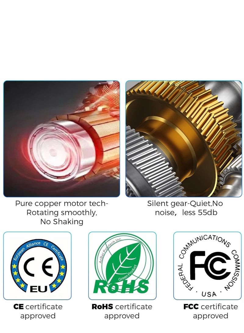 Excefore حامل عرض دوار بمحرك يعمل بالتحكم عن بعد لكوب الإيبوكسي اللامع، وأداة عرض الأكواب، وحامل دوار كهربائي دوار 360 درجة لعرض المجوهرات والتصوير الفوتوغرافي، ومنصة دوارة آلية - Image 3